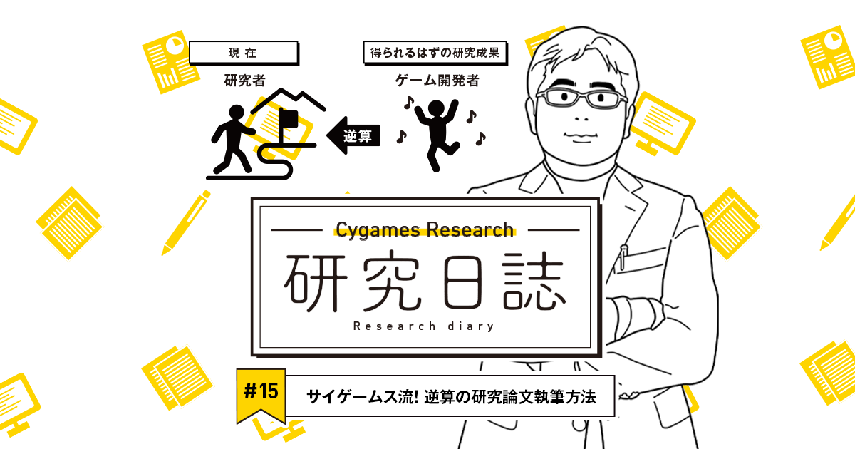 Cygames Research研究日誌 15 サイゲームス流 逆算の研究論文執筆方法 Cygames Magazine サイマガ